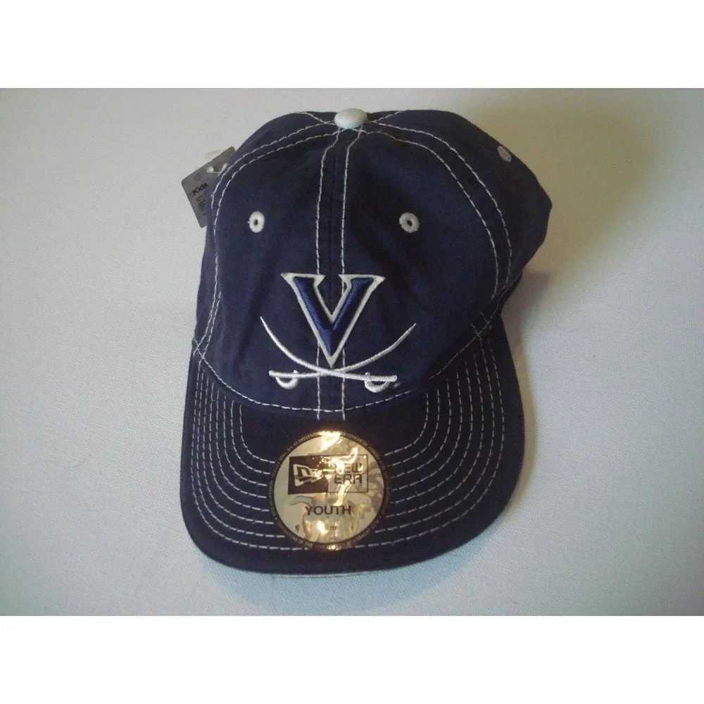 YOUTH VIRGINIA CAVALIERS    NEW ERA 00S Y2K  STRAPBACK  HAT CAP VINTAGE P2
